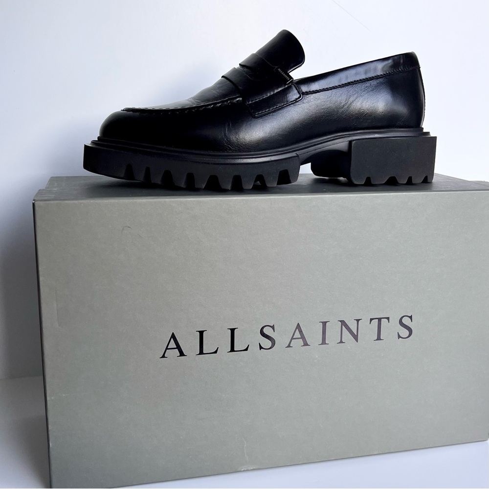 All Saints LOLA Black Loafers - 6